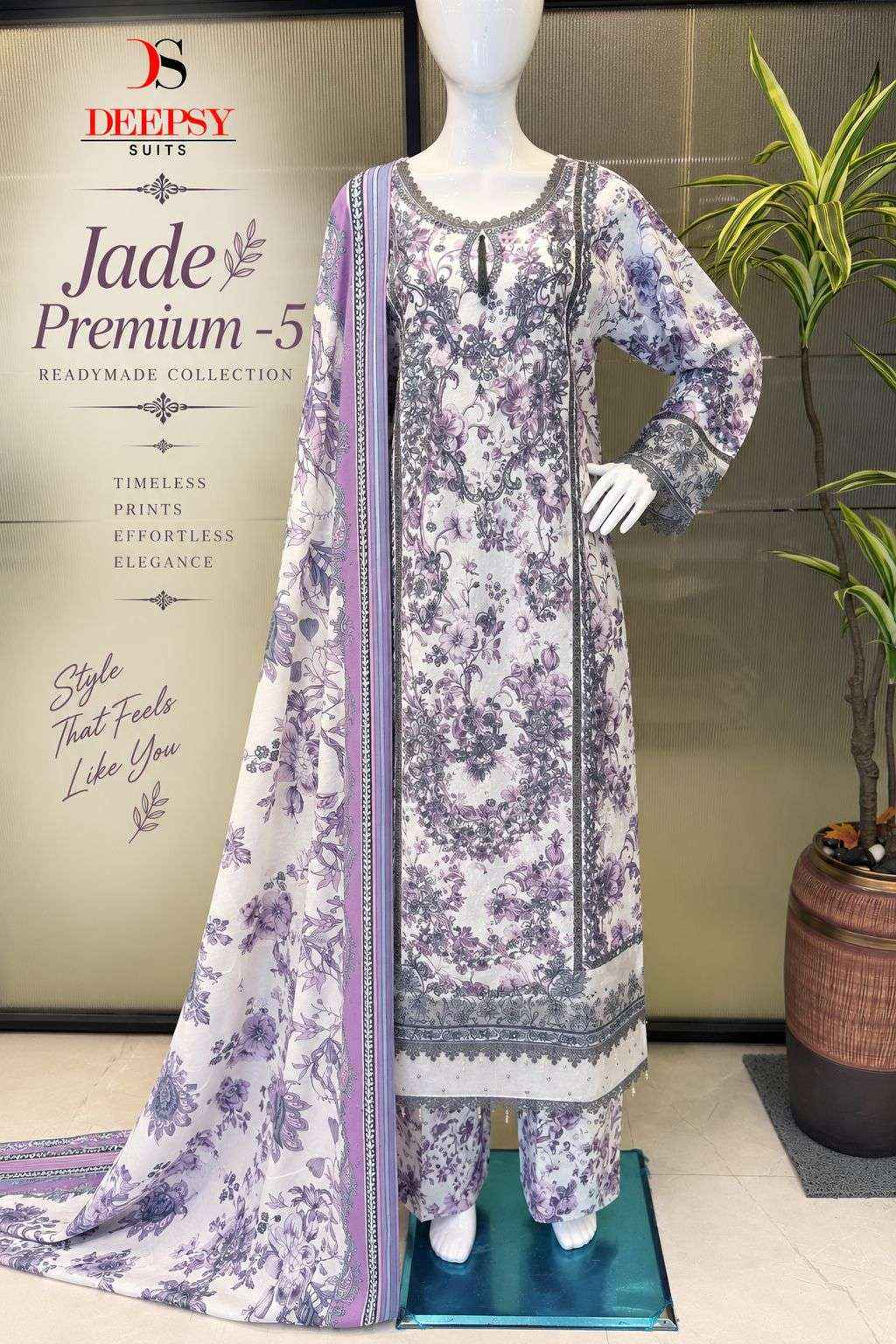 DEEPSY SUITS JADE PREMIUM VOL 5 READYMADE SUITS 8 PCS CATALOGUE