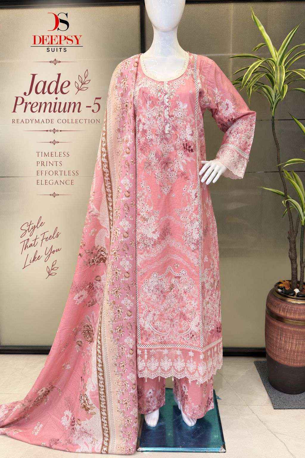 DEEPSY SUITS JADE PREMIUM VOL 5 READYMADE SUITS 8 PCS CATALOGUE