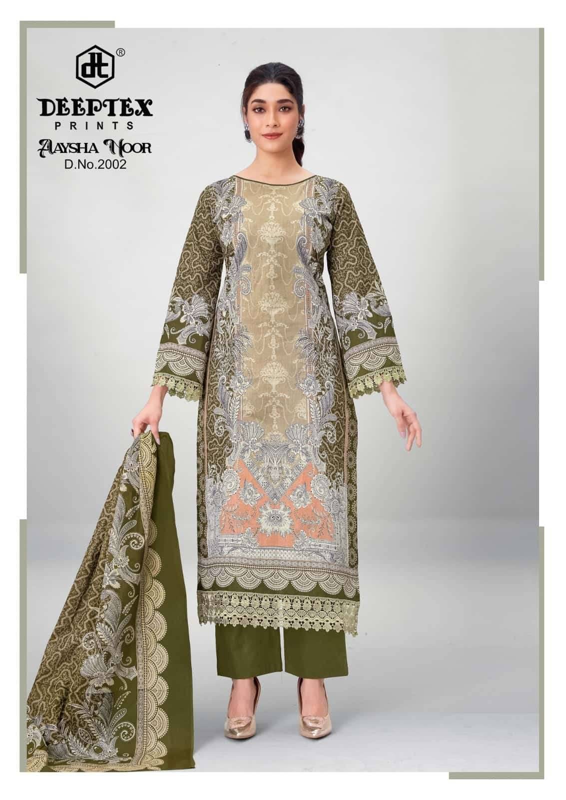 Deeptex Aaysha Noor Vol 2 Pakistani Print Kurti Pant Dupatta Set Suppliers 8 Pcs Catalog 