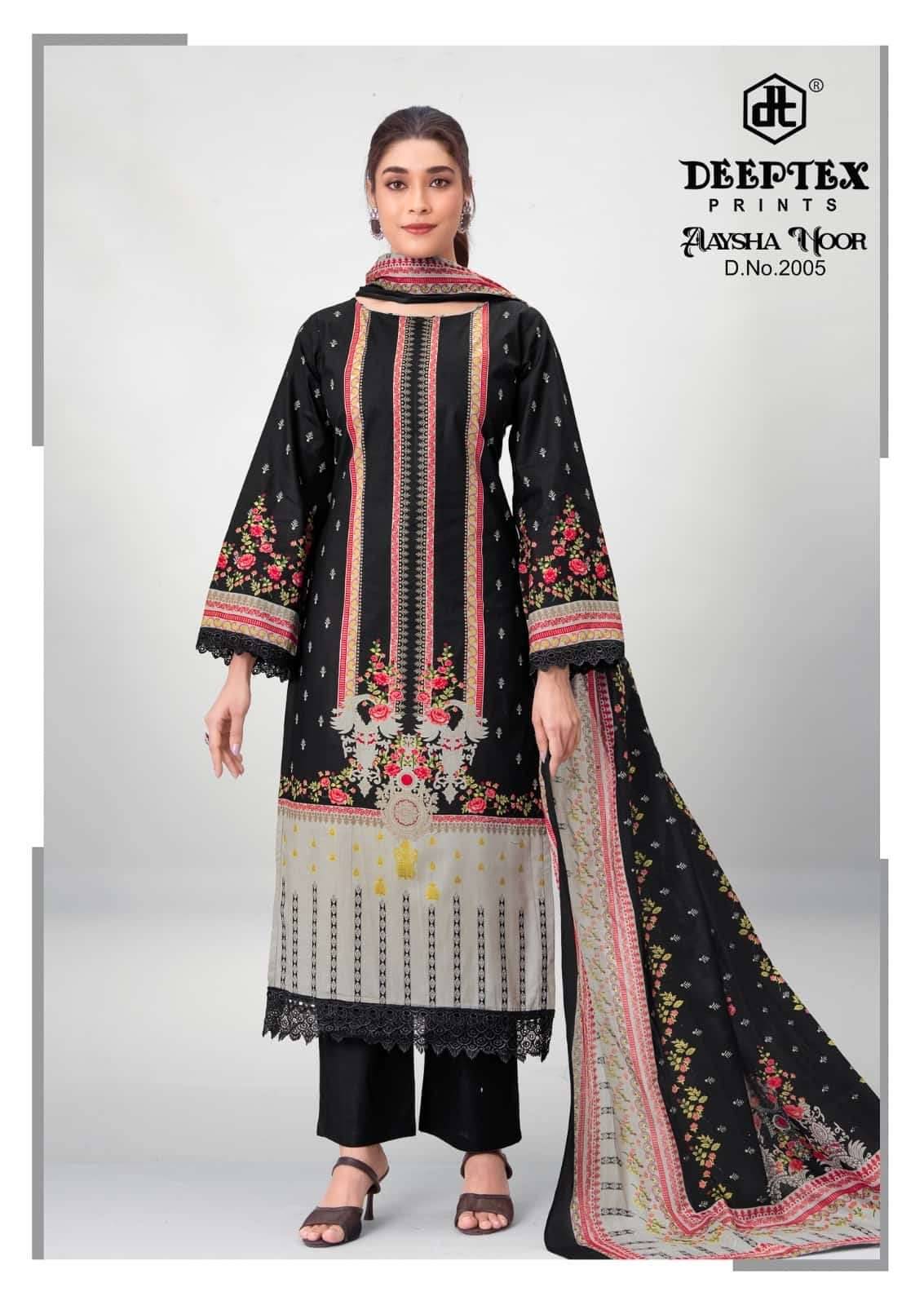 Deeptex Aaysha Noor Vol 2 Pakistani Print Kurti Pant Dupatta Set Suppliers 8 Pcs Catalog 