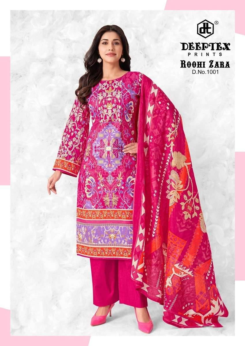 Deeptex Prints Roohi Zara Vol 10 Pure Cotton Dress Material 8 Pcs Catalog
