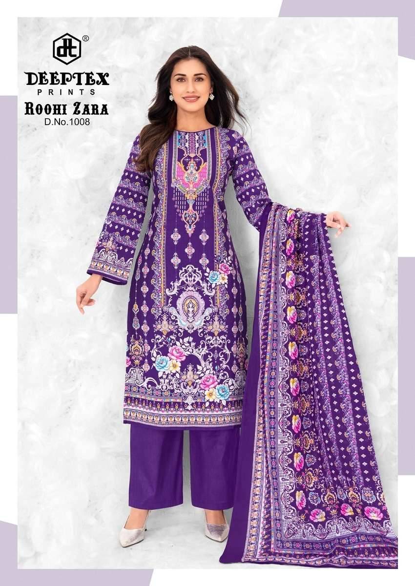 Deeptex Prints Roohi Zara Vol 10 Pure Cotton Dress Material 8 Pcs Catalog