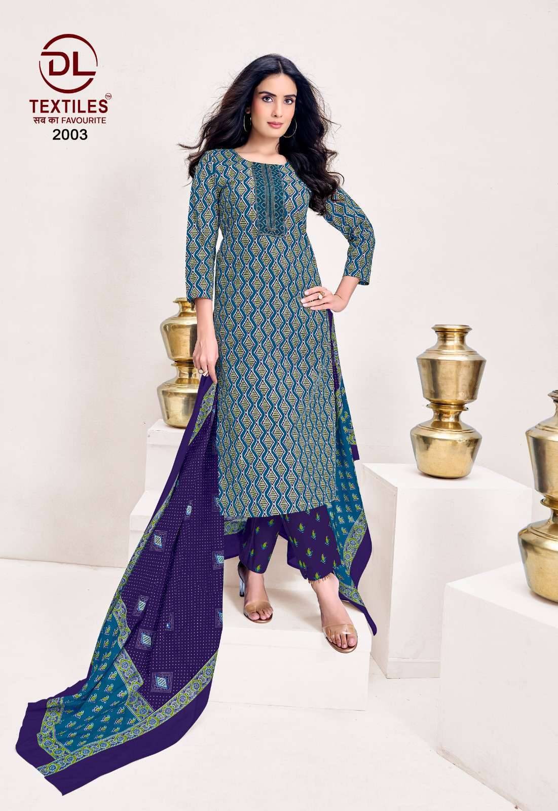 DL TEXTILES KUTCHHI AJRAKH VOL 2 COTTON READYMADE SUITS 8 PCS SET