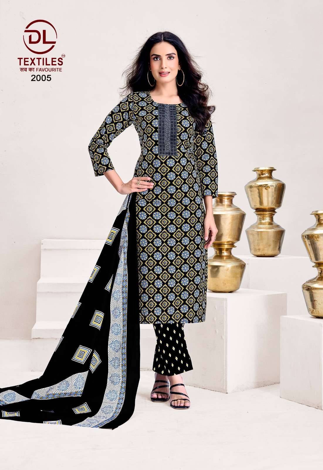 DL TEXTILES KUTCHHI AJRAKH VOL 2 COTTON READYMADE SUITS 8 PCS SET