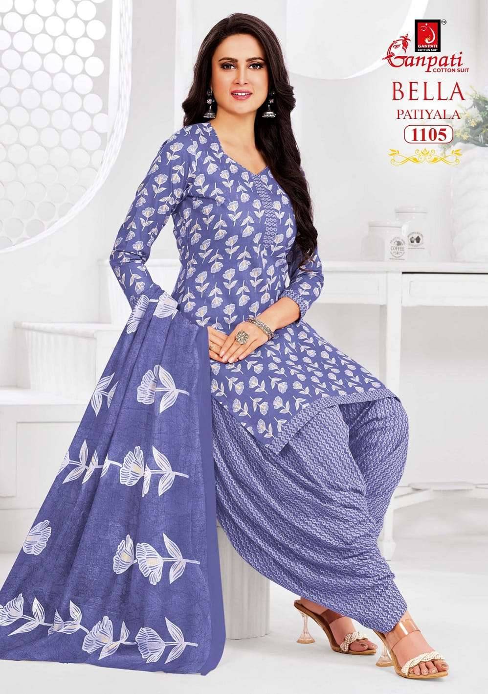 Ganpati Bella Patiyala Vol 11 Pure Cotton Readymade Suit 12 Pcs Catalog