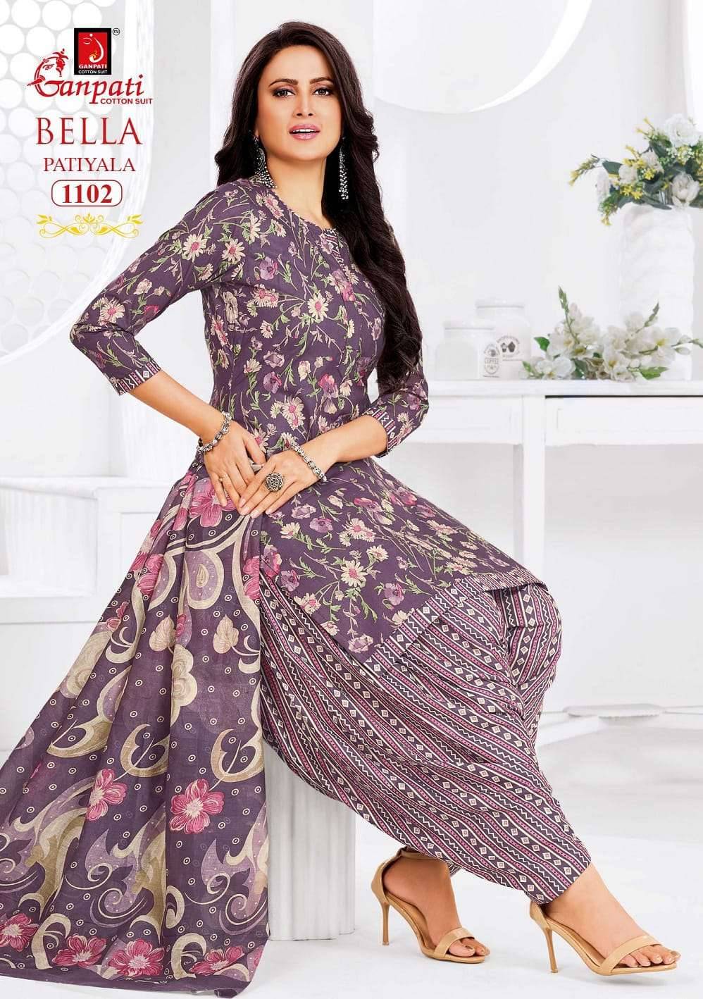 Ganpati Bella Patiyala Vol 11 Pure Cotton Readymade Suit 12 Pcs Catalog