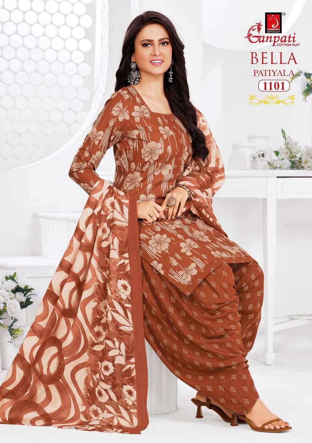 Ganpati Bella Patiyala Vol 11 Pure Cotton Readymade Suit 12 Pcs Catalog