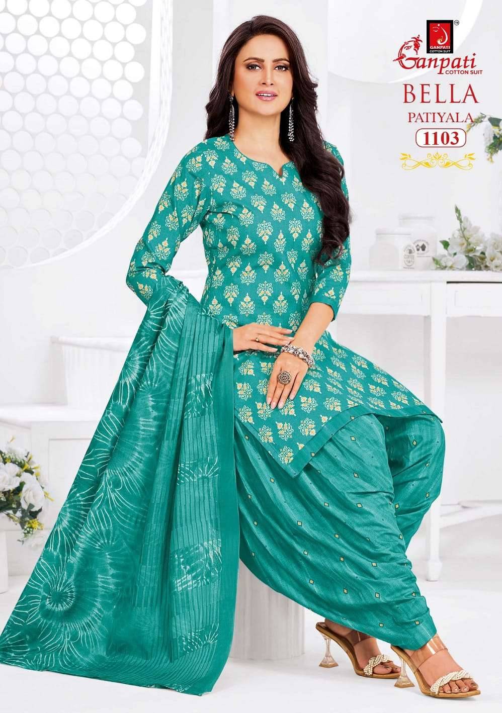 Ganpati Bella Patiyala Vol 11 Pure Cotton Readymade Suit 12 Pcs Catalog