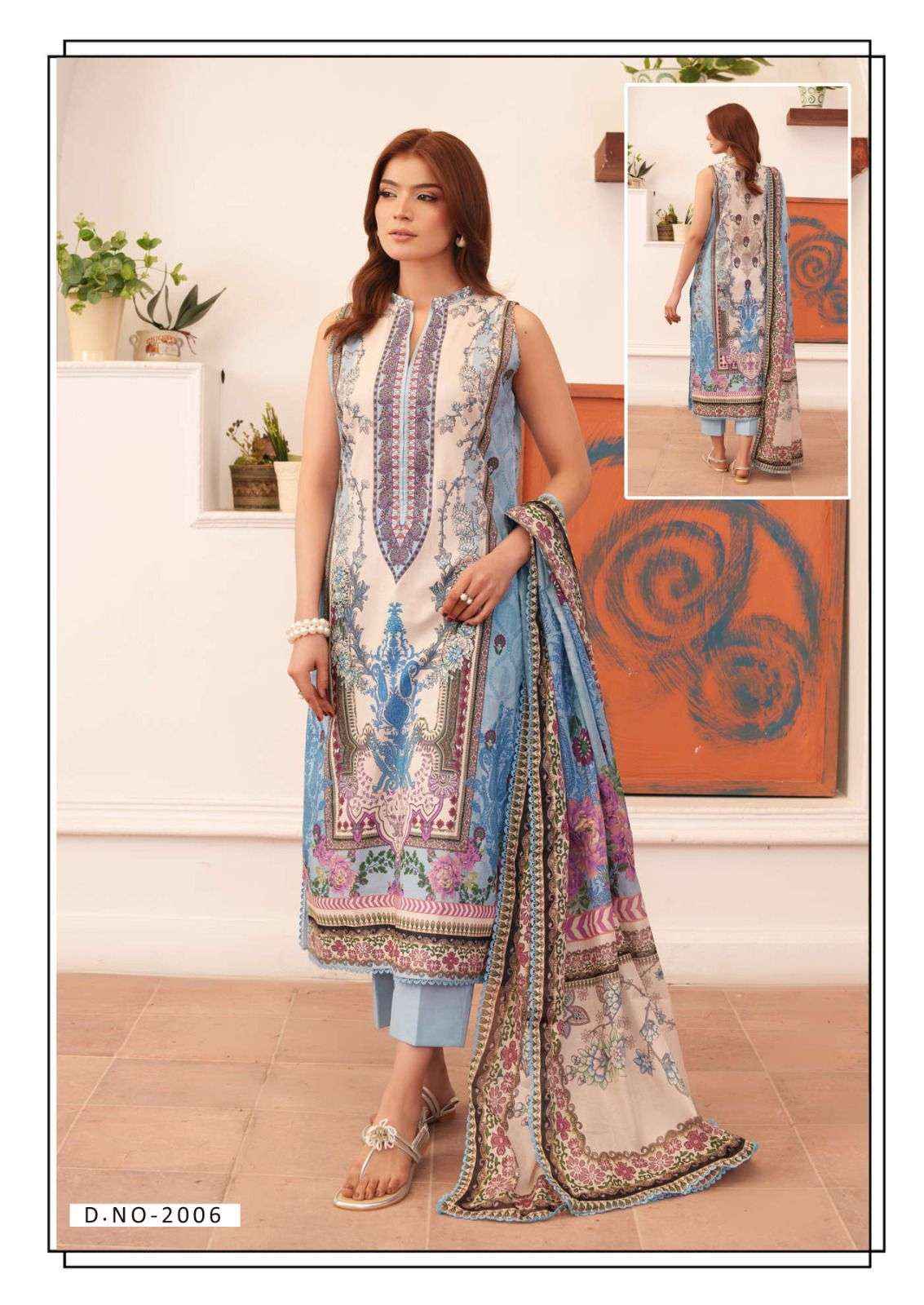 Hala Rang E Bahar Vol 2 Pakistani Print Cotton Salwar Kameez _ Surat Wholesale Market Price ( 6 Pcs Catalog )
