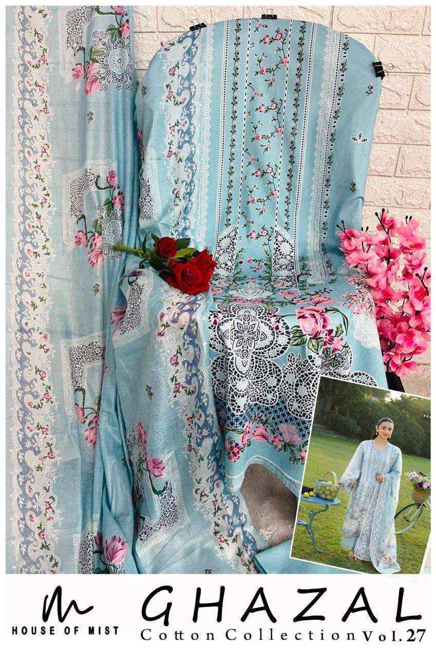 House Of Mist Ghazal Cotton Collection Vol 27 Cotton Pakistani suits 6 pcs Catalogue
