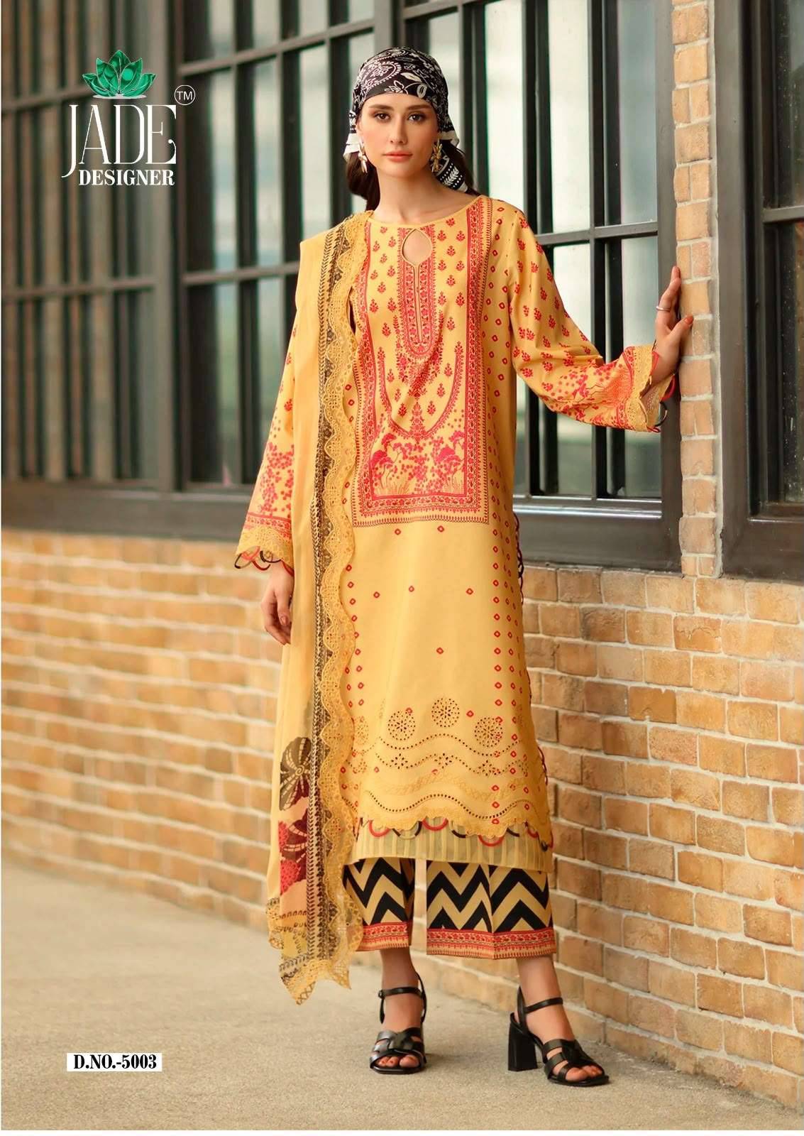 Jade Noor Ahmed Vol 5 Karachi Cotton Dress Material (Set of 6 Pcs)