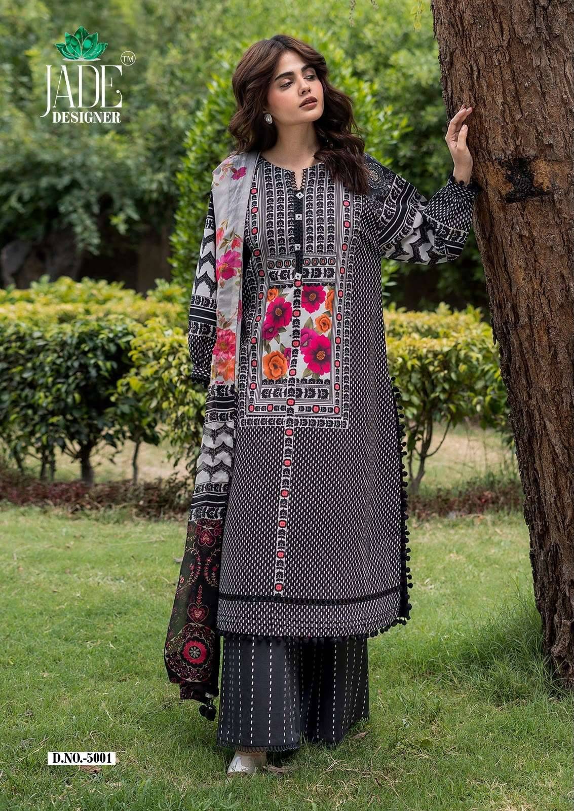 Jade Noor Ahmed Vol 5 Karachi Cotton Dress Material (Set of 6 Pcs)