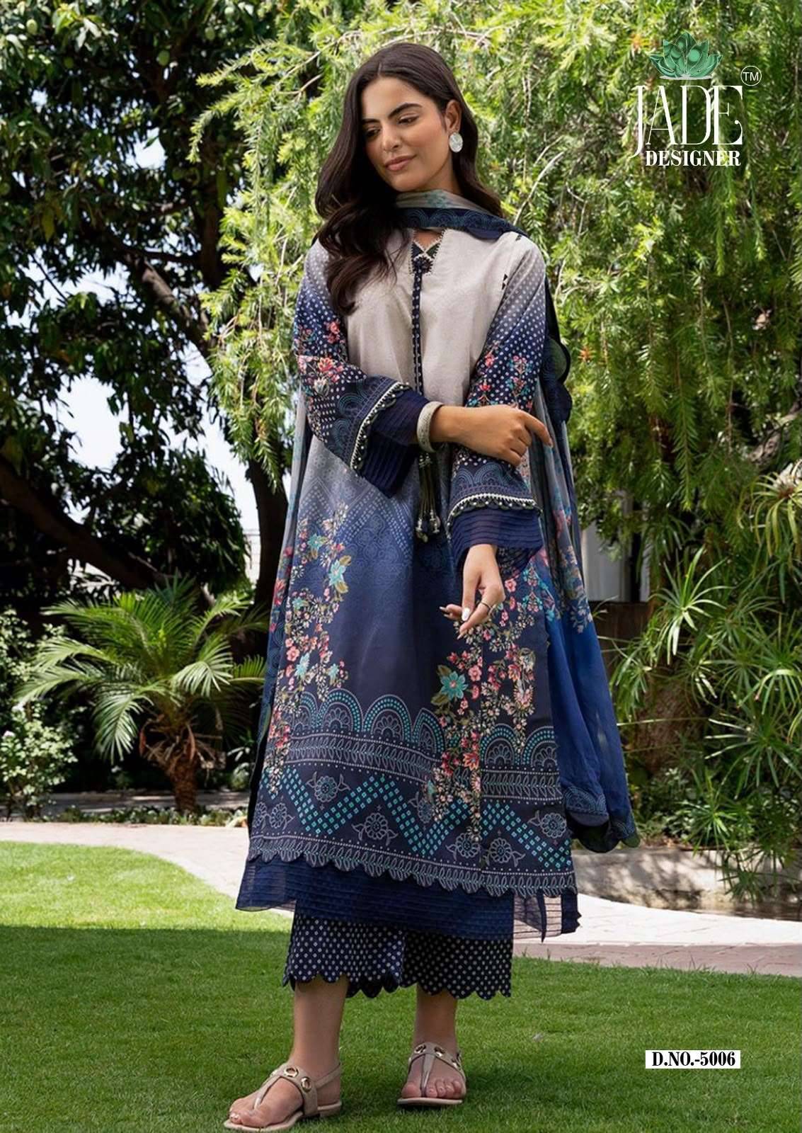 Jade Noor Ahmed Vol 5 Karachi Cotton Dress Material (Set of 6 Pcs)