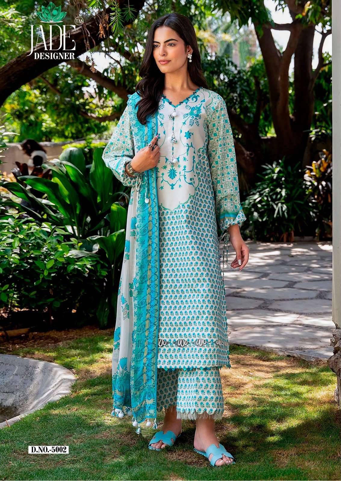 Jade Noor Ahmed Vol 5 Karachi Cotton Dress Material (Set of 6 Pcs)