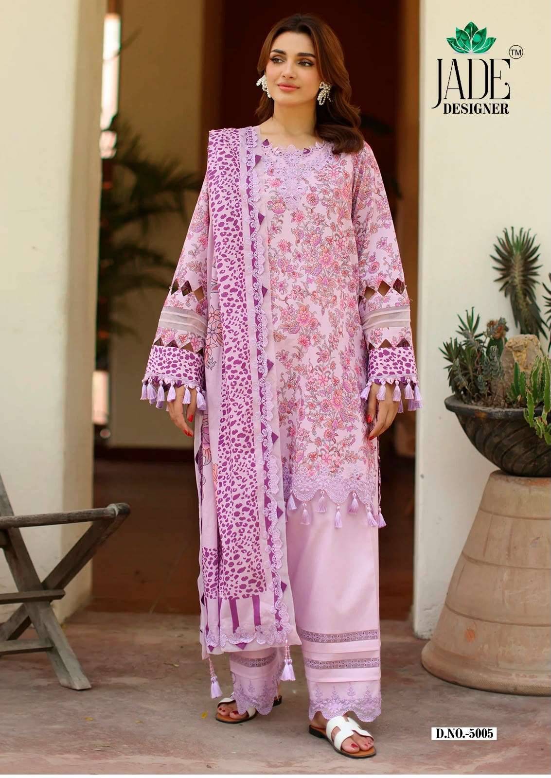 Jade Noor Ahmed Vol 5 Karachi Cotton Dress Material (Set of 6 Pcs)