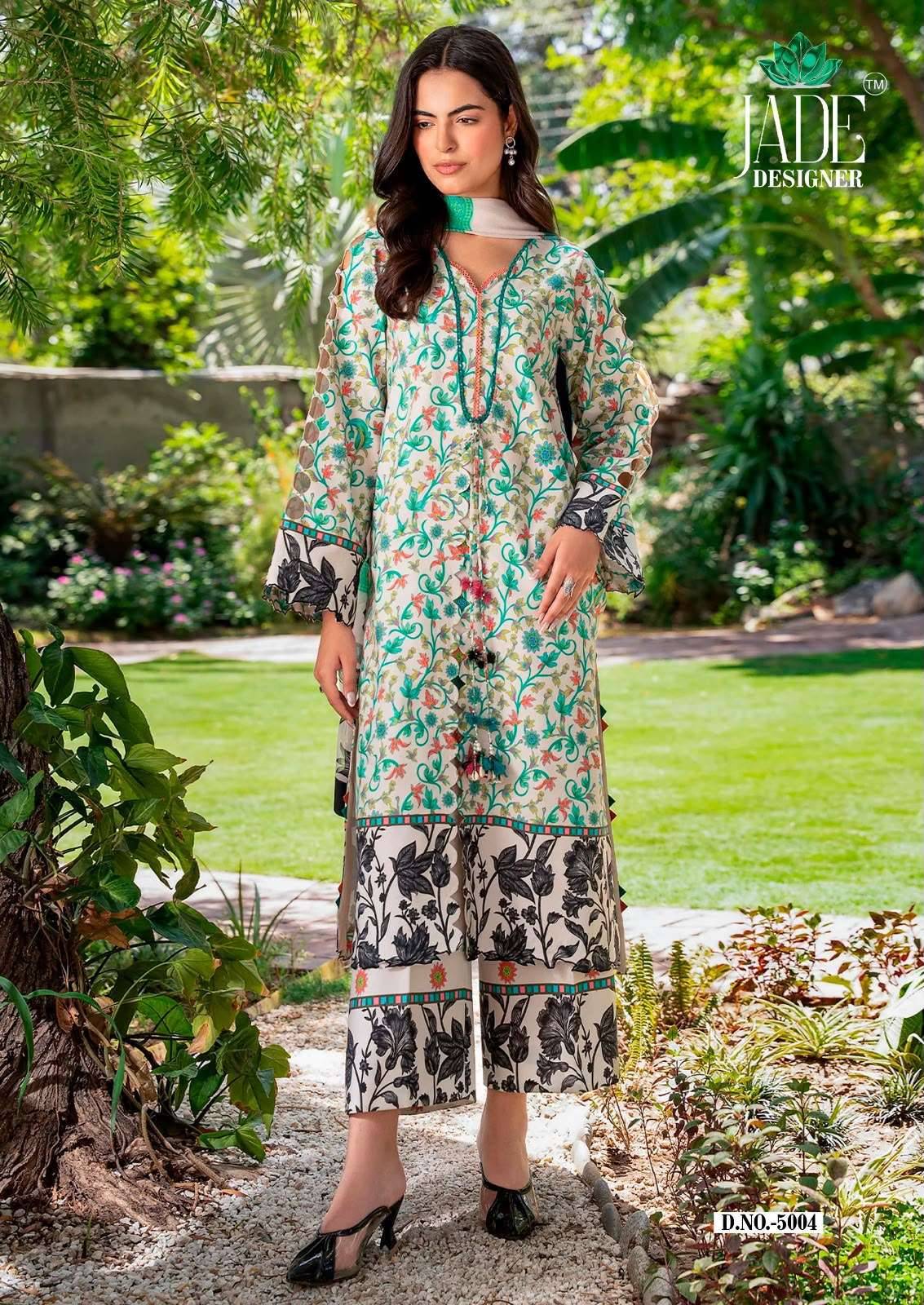 Jade Noor Ahmed Vol 5 Karachi Cotton Dress Material (Set of 6 Pcs)
