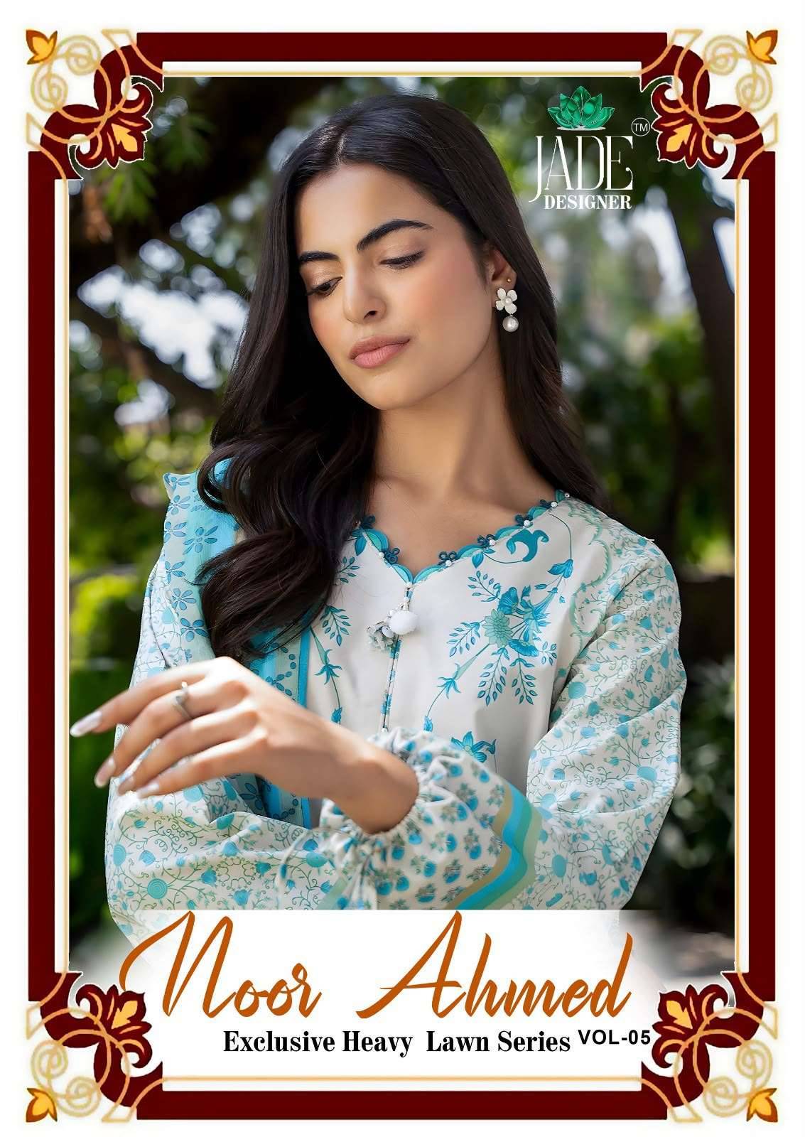 Jade Noor Ahmed Vol 5 Karachi Cotton Dress Material (Set of 6 Pcs)