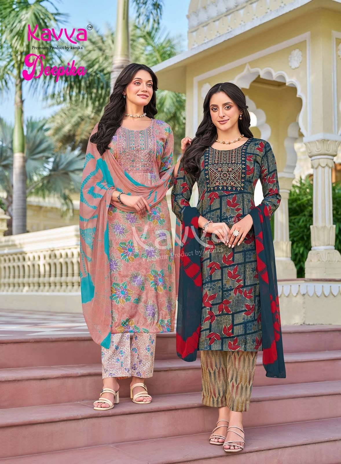 Kavya Deepika Vol 69 Readymade Kurti Pant Dupatta Set 10 Pcs Catalog 