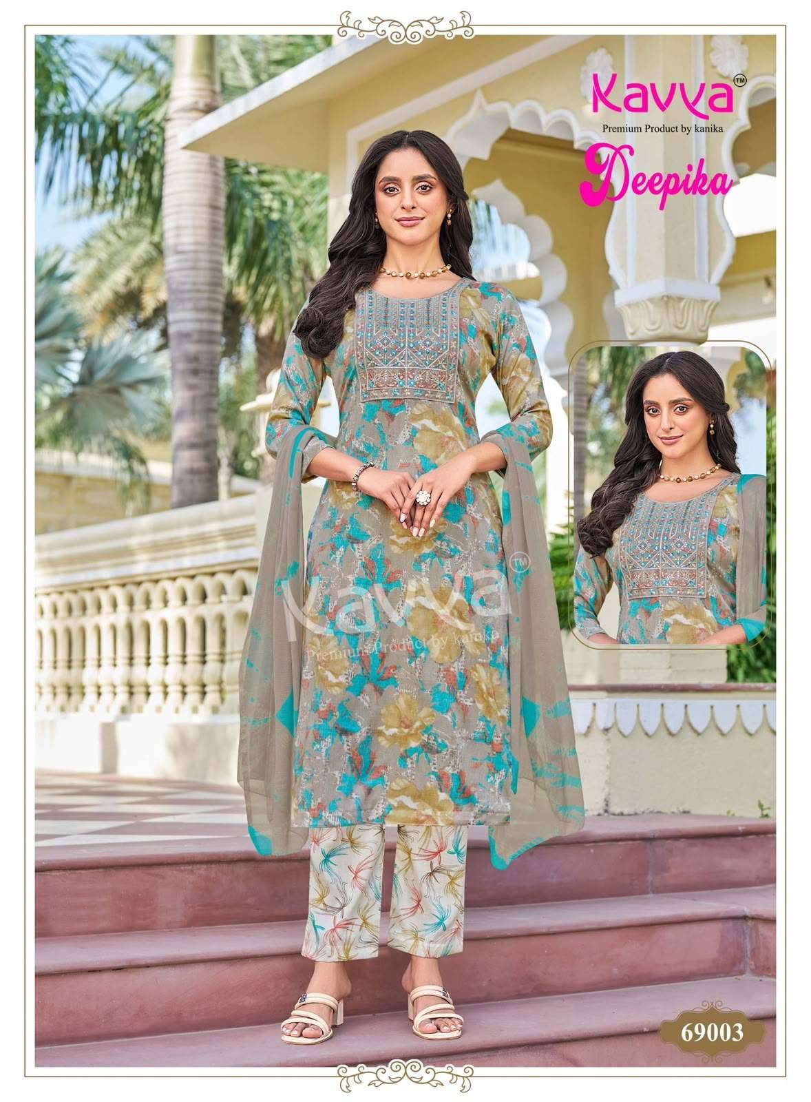 Kavya Deepika Vol 69 Readymade Kurti Pant Dupatta Set 10 Pcs Catalog 
