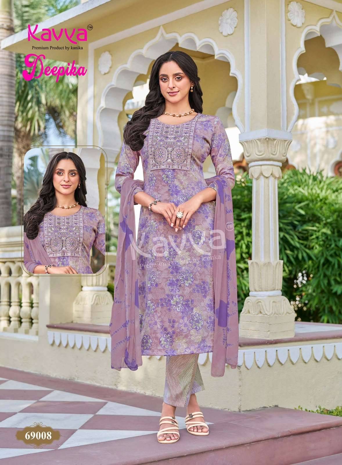 Kavya Deepika Vol 69 Readymade Kurti Pant Dupatta Set 10 Pcs Catalog 