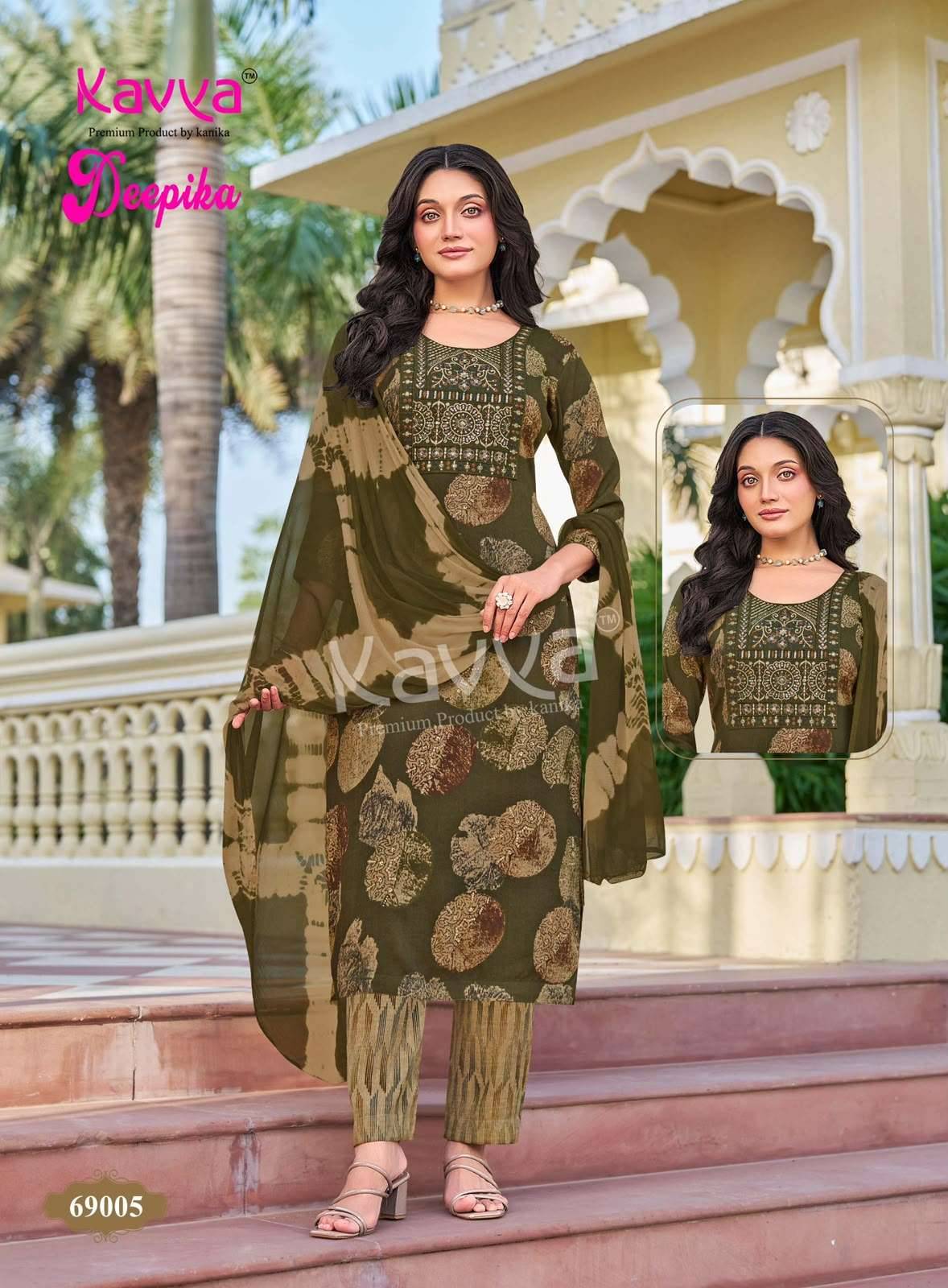 Kavya Deepika Vol 69 Readymade Kurti Pant Dupatta Set 10 Pcs Catalog 