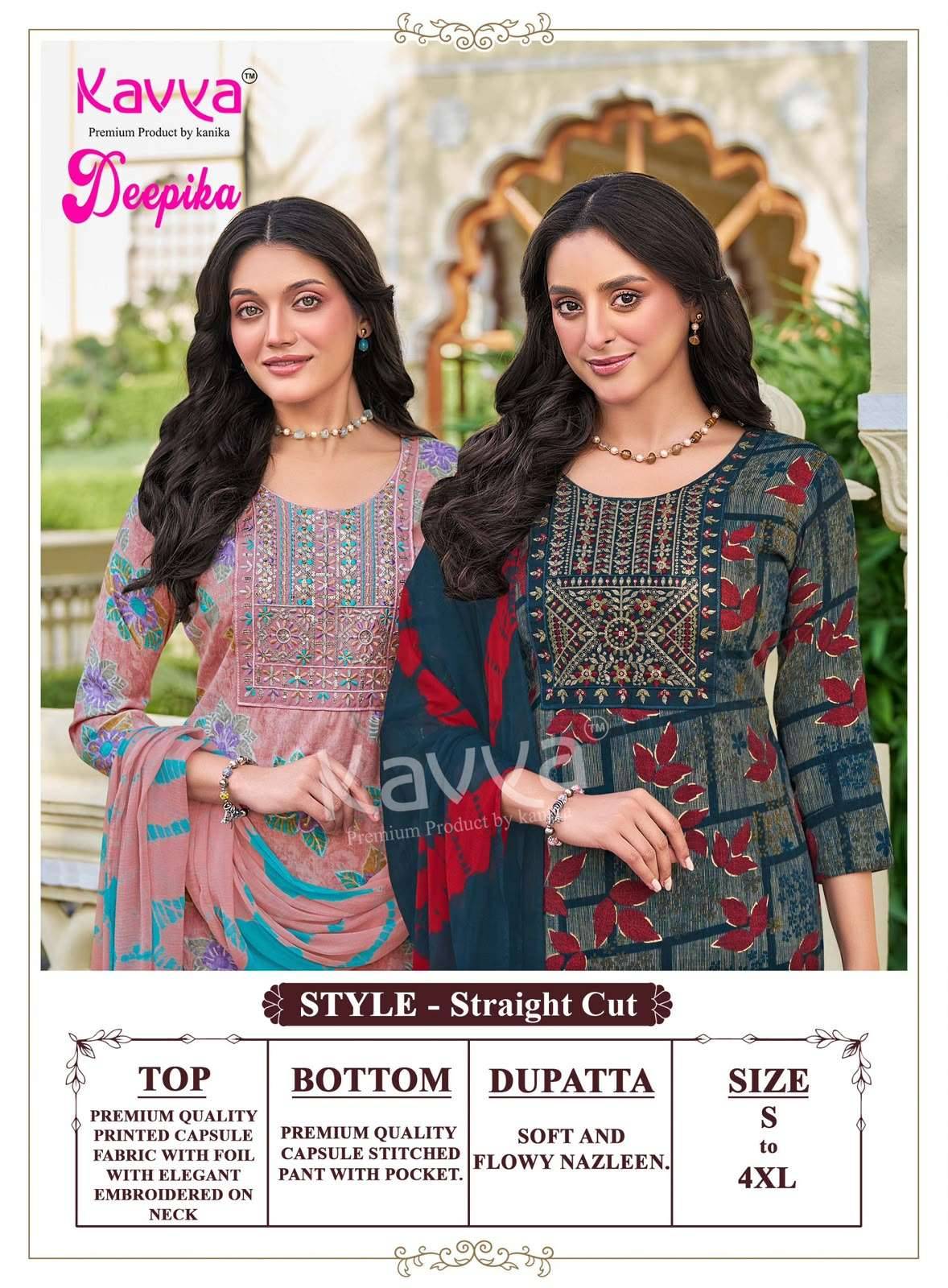 Kavya Deepika Vol 69 Readymade Kurti Pant Dupatta Set 10 Pcs Catalog 