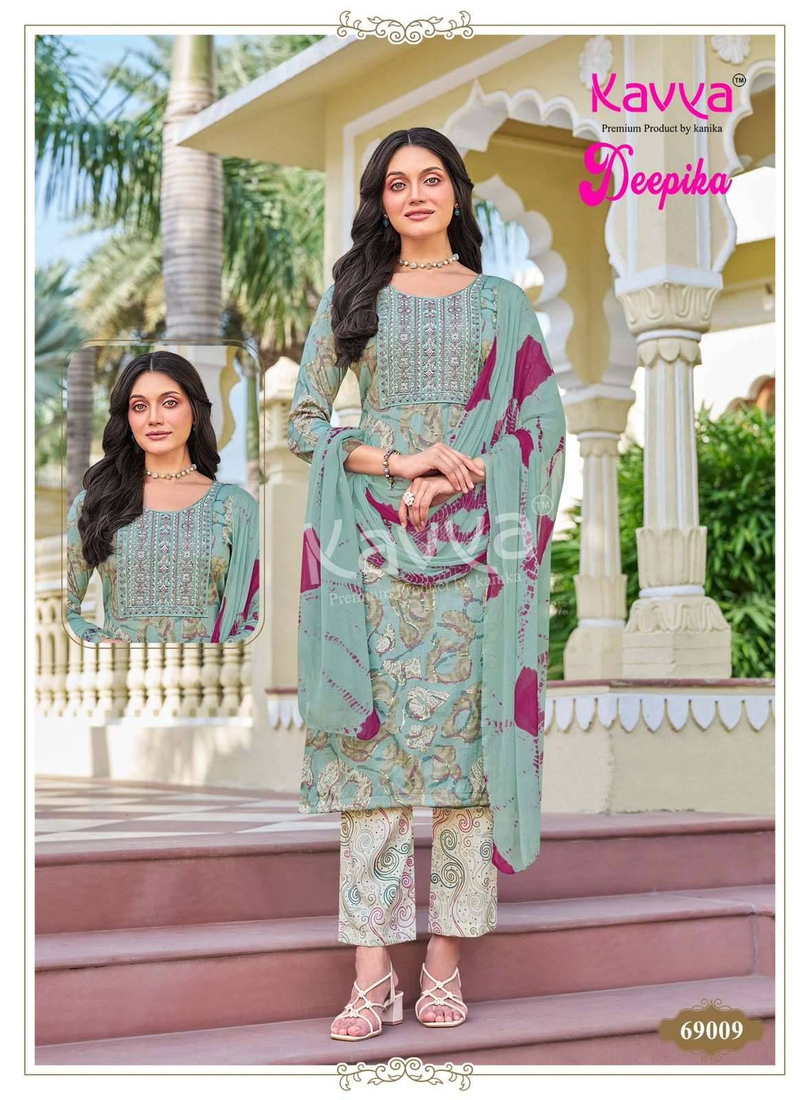 Kavya Deepika Vol 69 Readymade Kurti Pant Dupatta Set 10 Pcs Catalog 