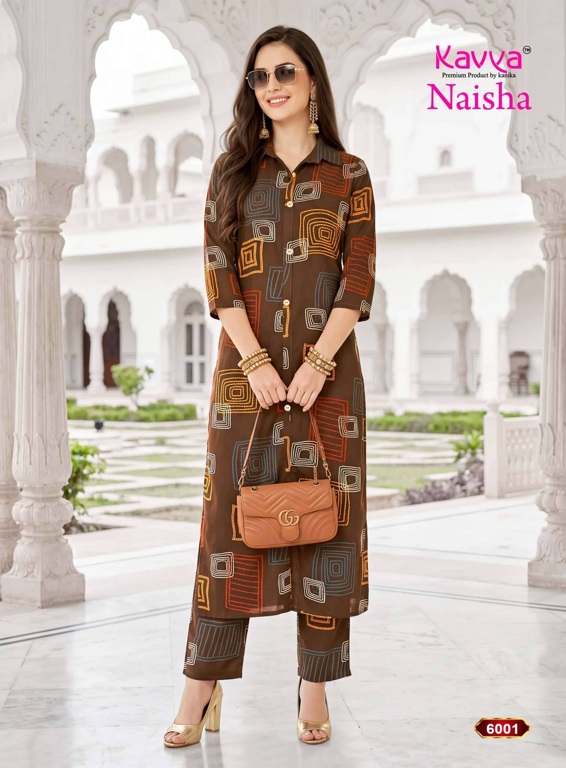 Kavya Naisha Vol 6 Rayon Cord Sets Wholesale Price 10 Pcs Catalog
