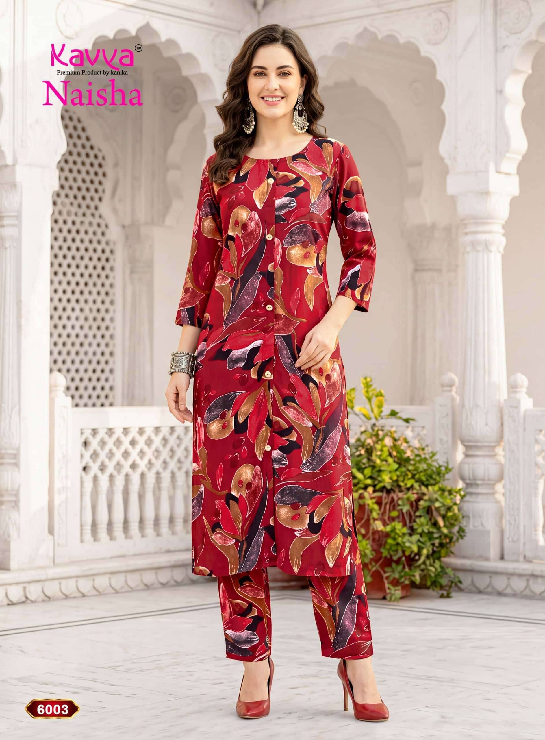 Kavya Naisha Vol 6 Rayon Cord Sets Wholesale Price 10 Pcs Catalog
