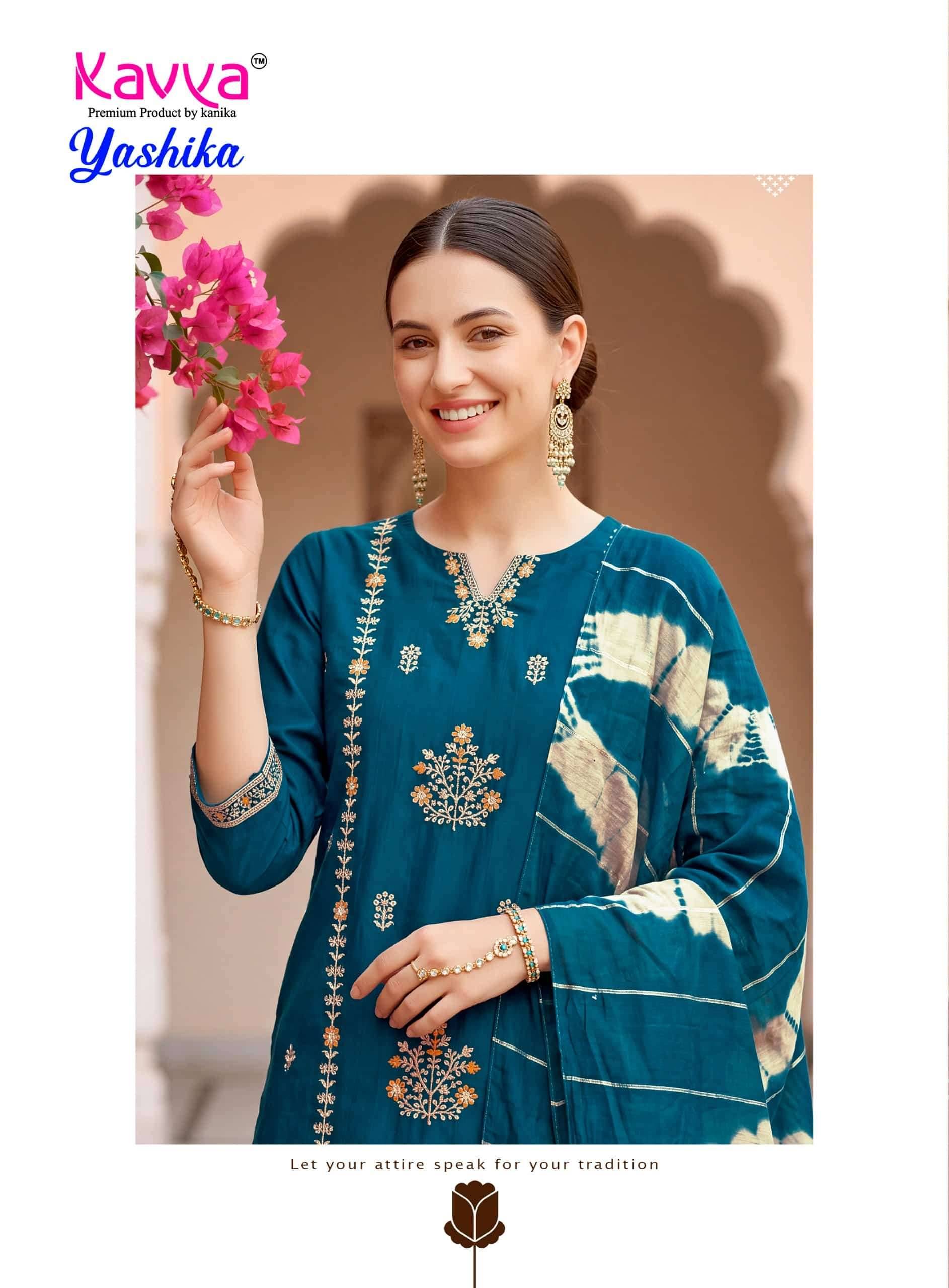 Kavya Yashika Vol 4 Fancy Kurti Pant Dupatta Set 10 Pcs Catalog 