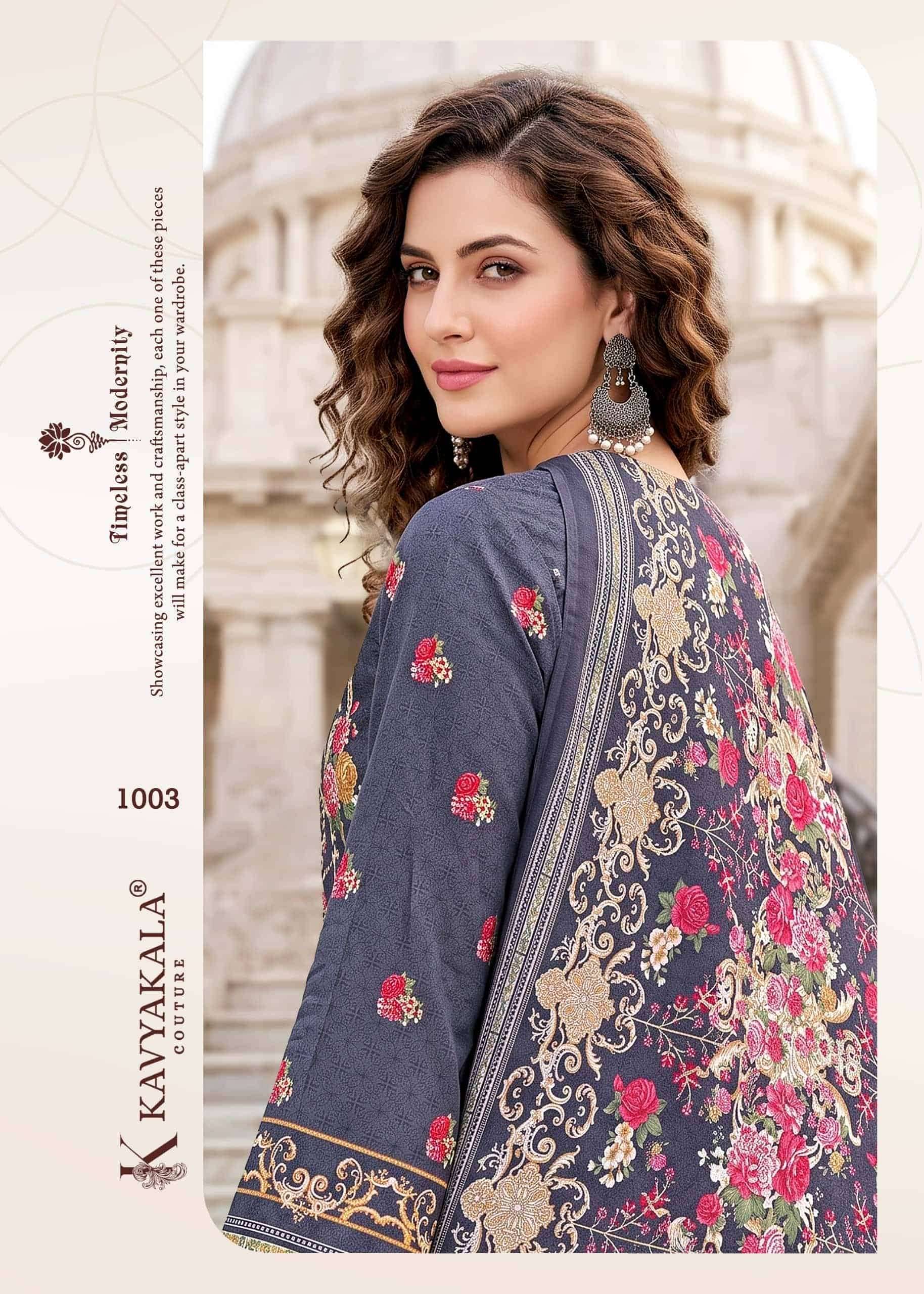 Kavyakala Needle Wonder Fancy Cotton Salwar Kameez  6 Pcs Catalog 