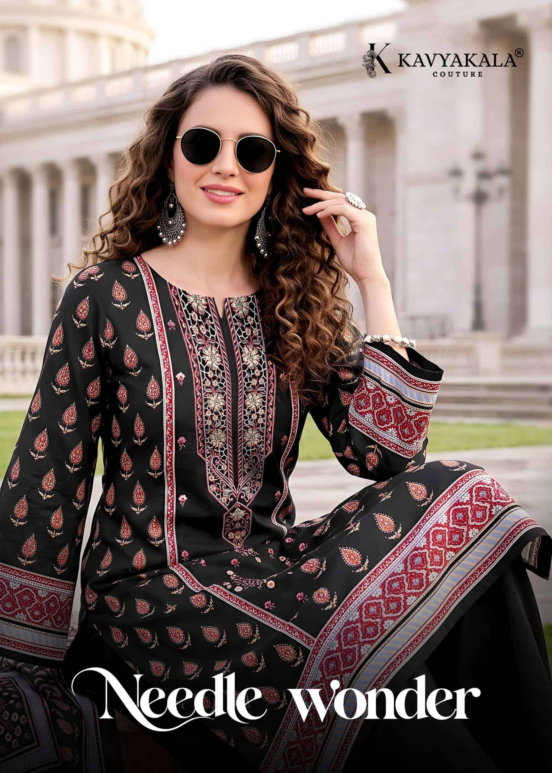 Kavyakala Needle Wonder Fancy Cotton Salwar Kameez  6 Pcs Catalog 