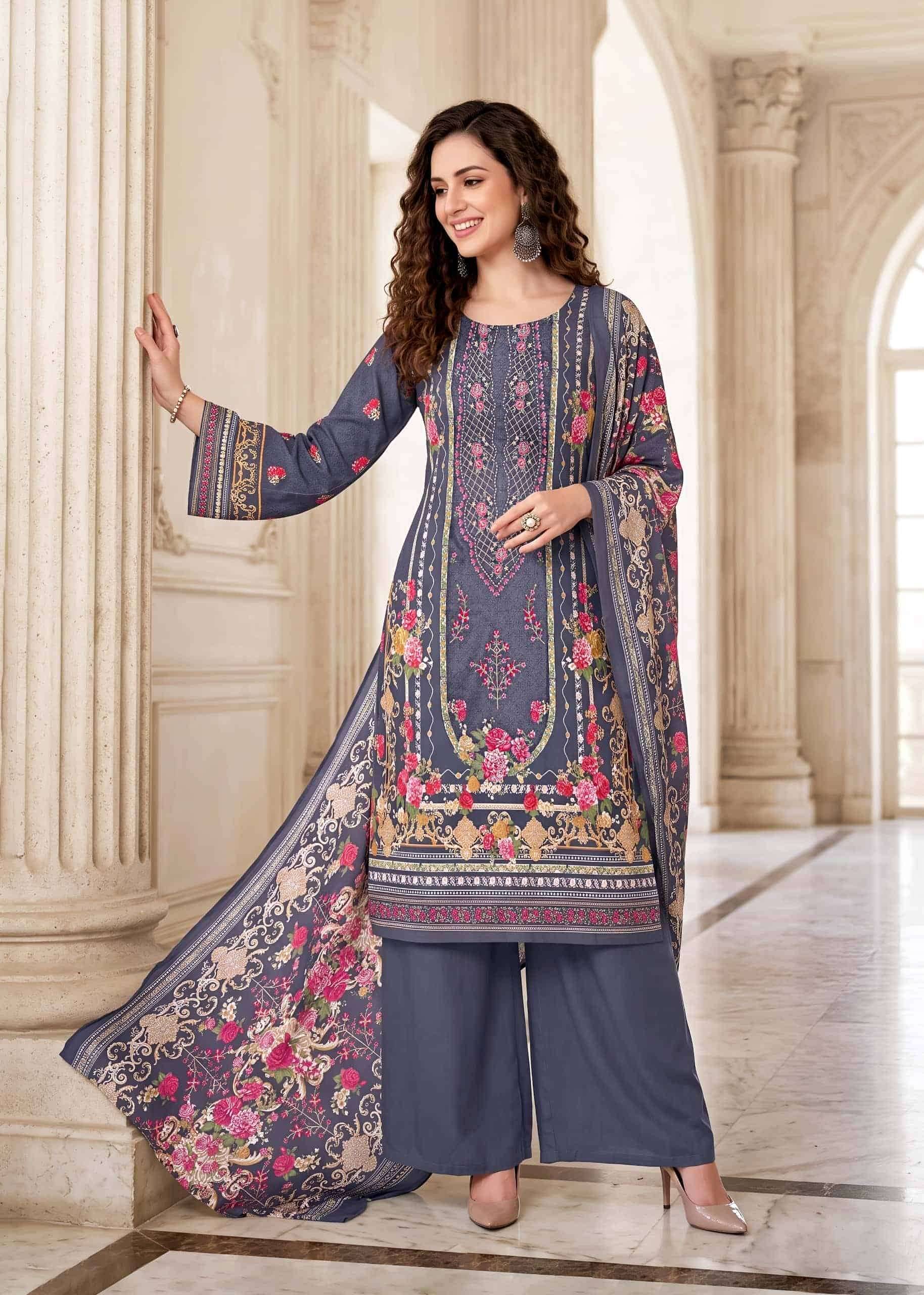 Kavyakala Needle Wonder Fancy Cotton Salwar Kameez  6 Pcs Catalog 
