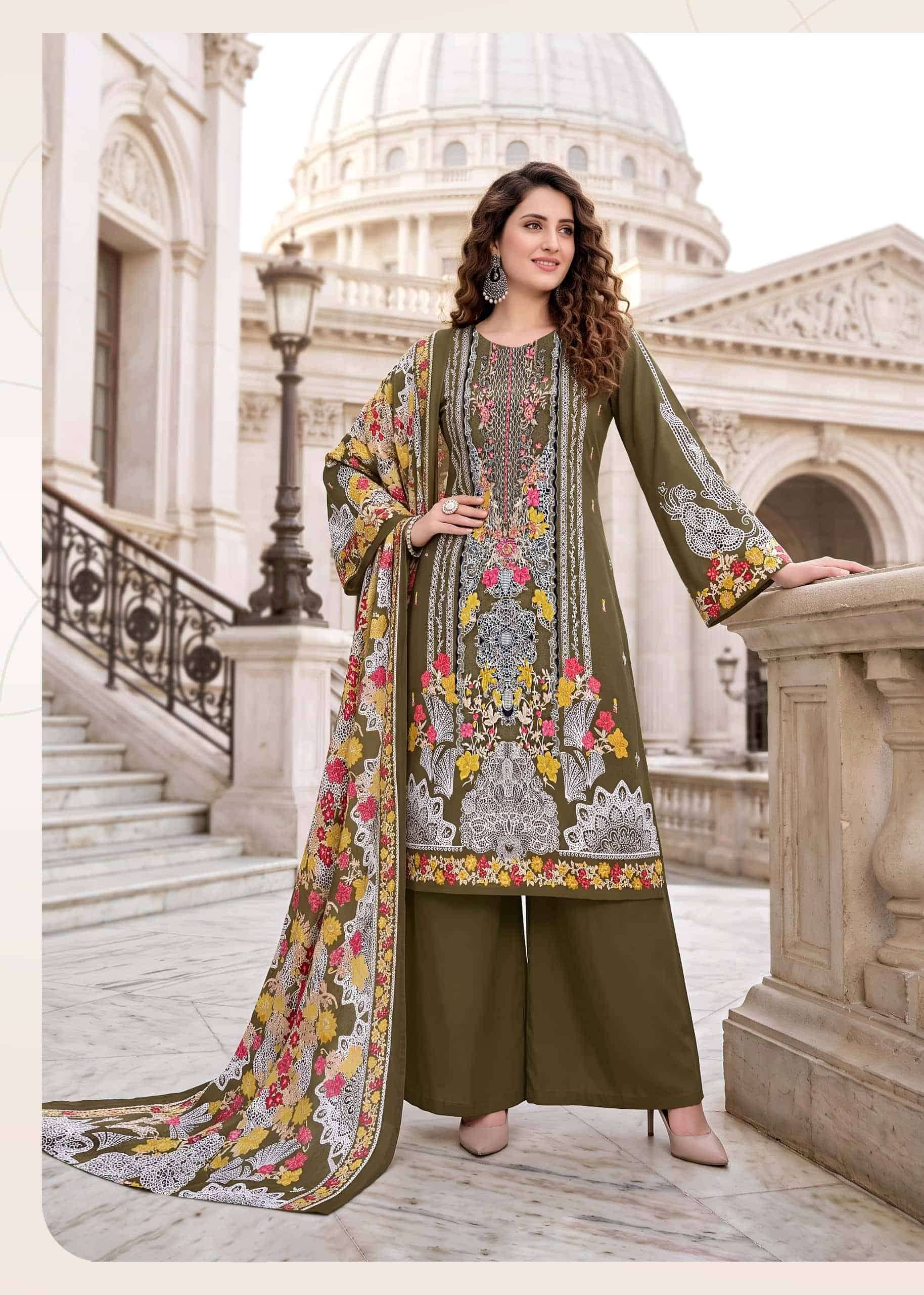 Kavyakala Needle Wonder Fancy Cotton Salwar Kameez  6 Pcs Catalog 