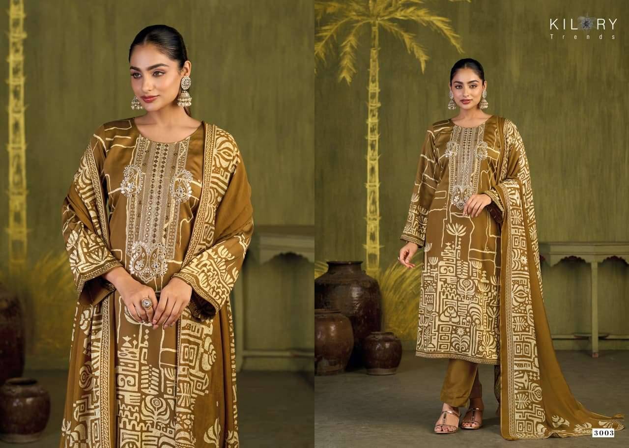 Kilory Surkh Pure Gajji Silk Ladies Salwar Kameez _ Surat Wholesale Market 4 Pcs Catalog 