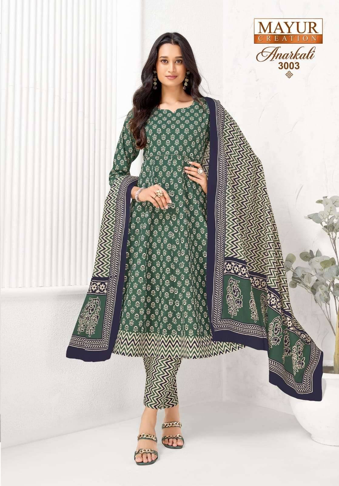 MAYUR CREATION ANARKALI VOL 3 COTTON ANARKALI SUITS 8 PCS SET