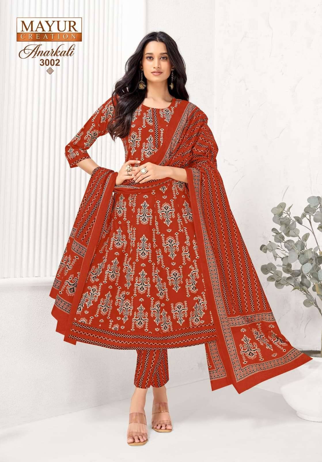 MAYUR CREATION ANARKALI VOL 3 COTTON ANARKALI SUITS 8 PCS SET