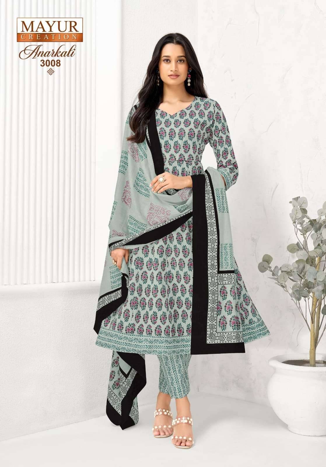 MAYUR CREATION ANARKALI VOL 3 COTTON ANARKALI SUITS 8 PCS SET