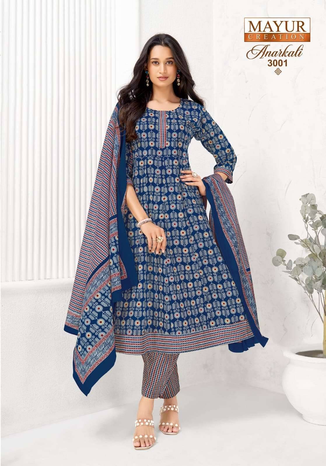 MAYUR CREATION ANARKALI VOL 3 COTTON ANARKALI SUITS 8 PCS SET