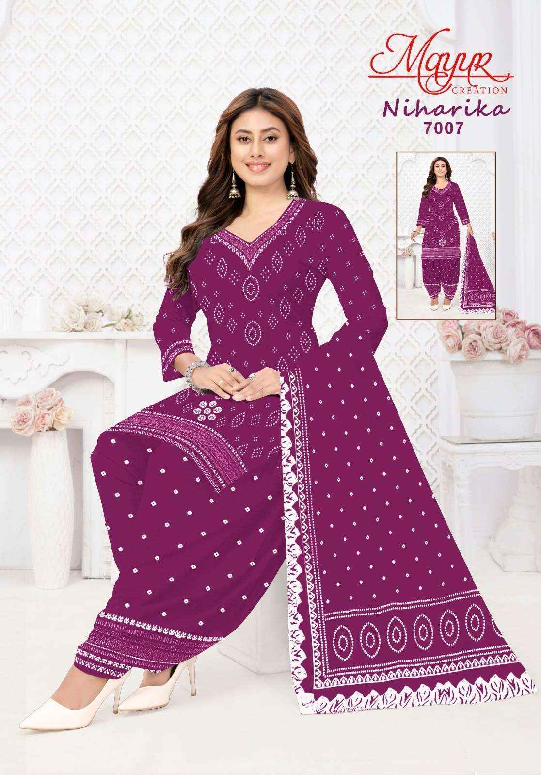 Mayur Niharika Vol 7 Pure Cotton Salwar Kameez _ Surat Wholesale Market Price  ( 10 Pcs Catalog )