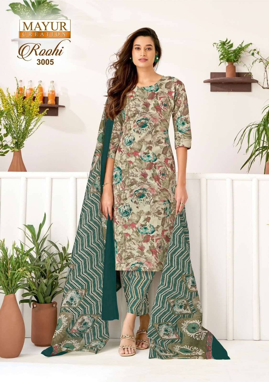 Mayur Roohi Vol 3 Pure Cotton Dress Material 10 Pcs Catalog