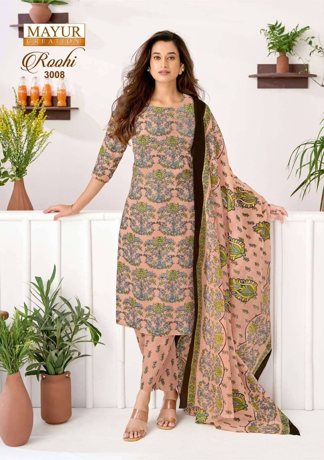 Mayur Roohi Vol 3 Pure Cotton Dress Material 10 Pcs Catalog