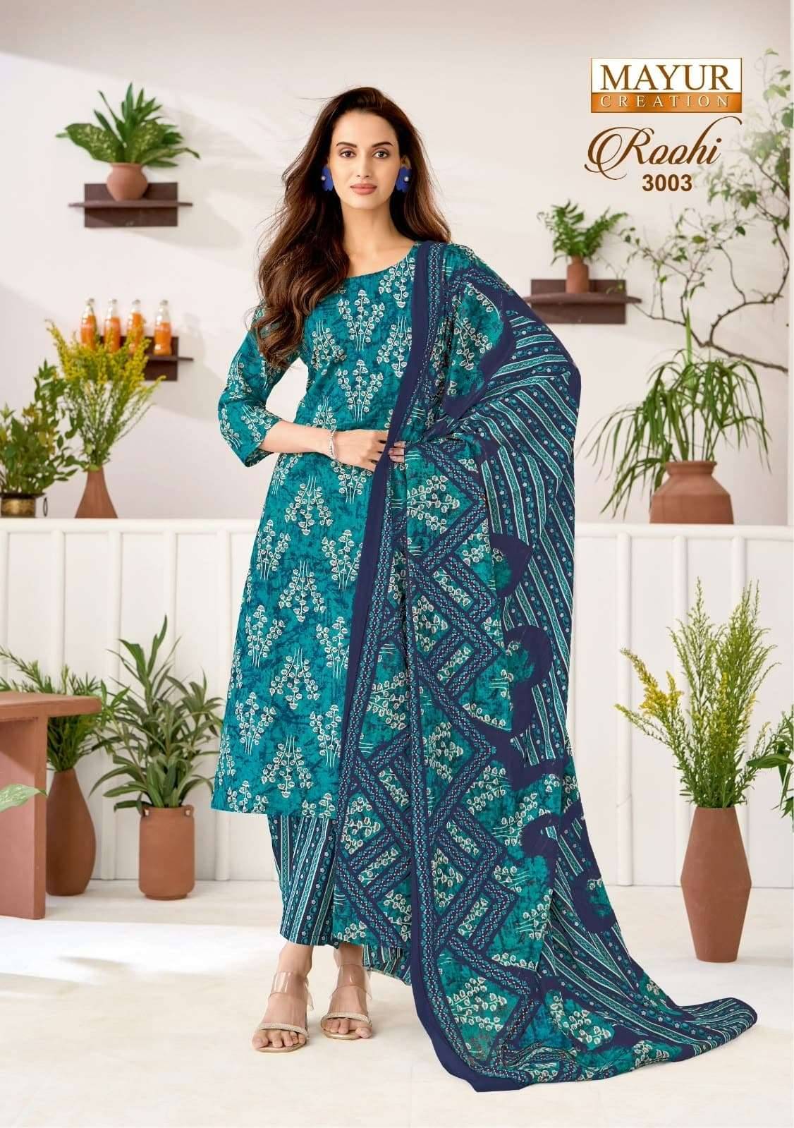 Mayur Roohi Vol 3 Pure Cotton Dress Material 10 Pcs Catalog