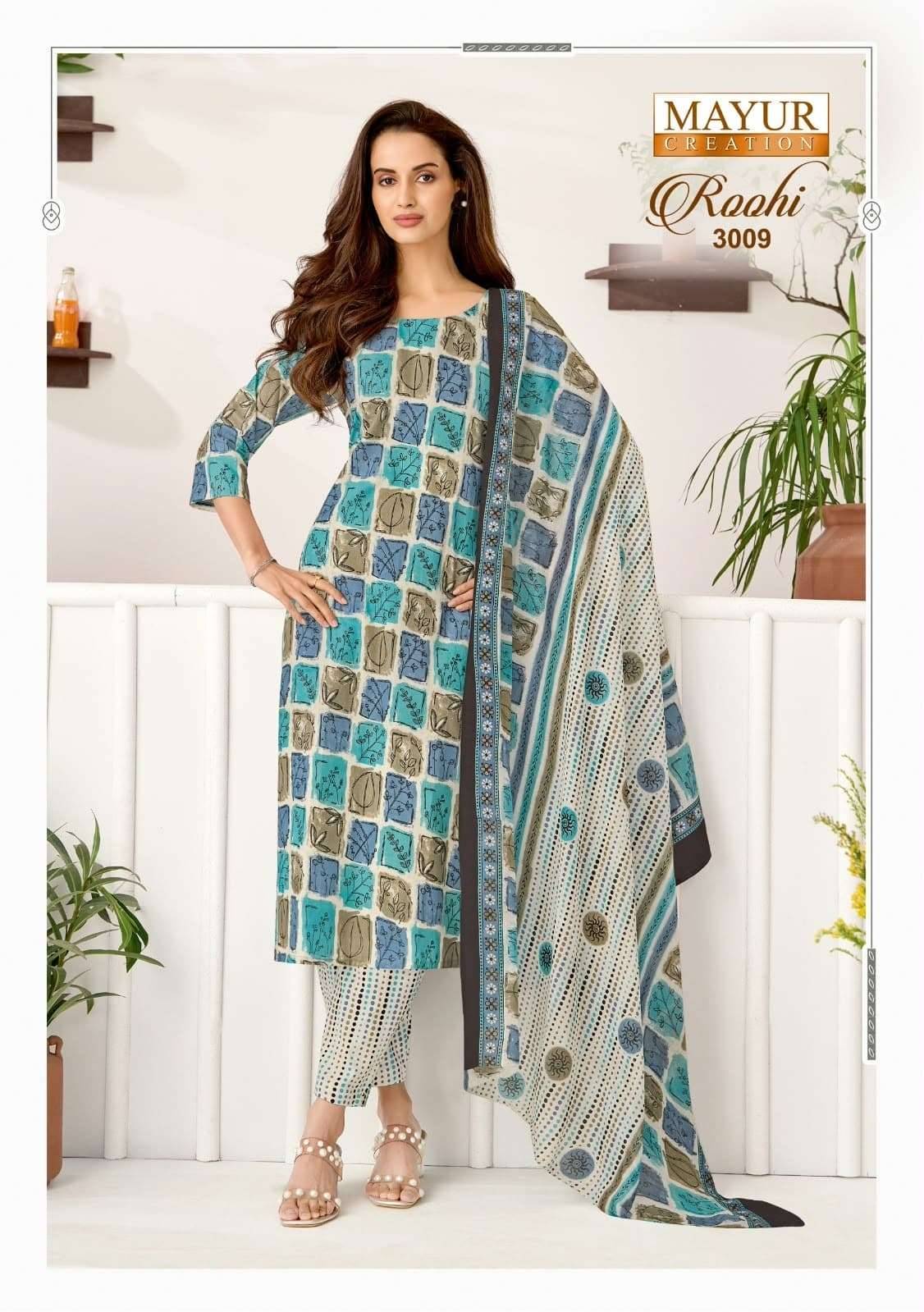 Mayur Roohi Vol 3 Pure Cotton Dress Material 10 Pcs Catalog