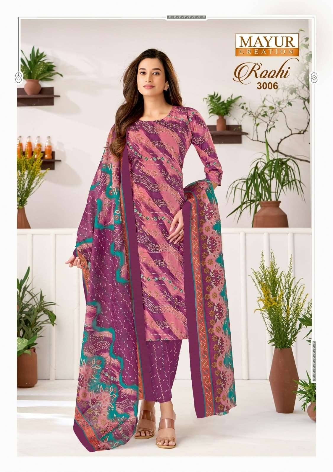Mayur Roohi Vol 3 Pure Cotton Dress Material 10 Pcs Catalog