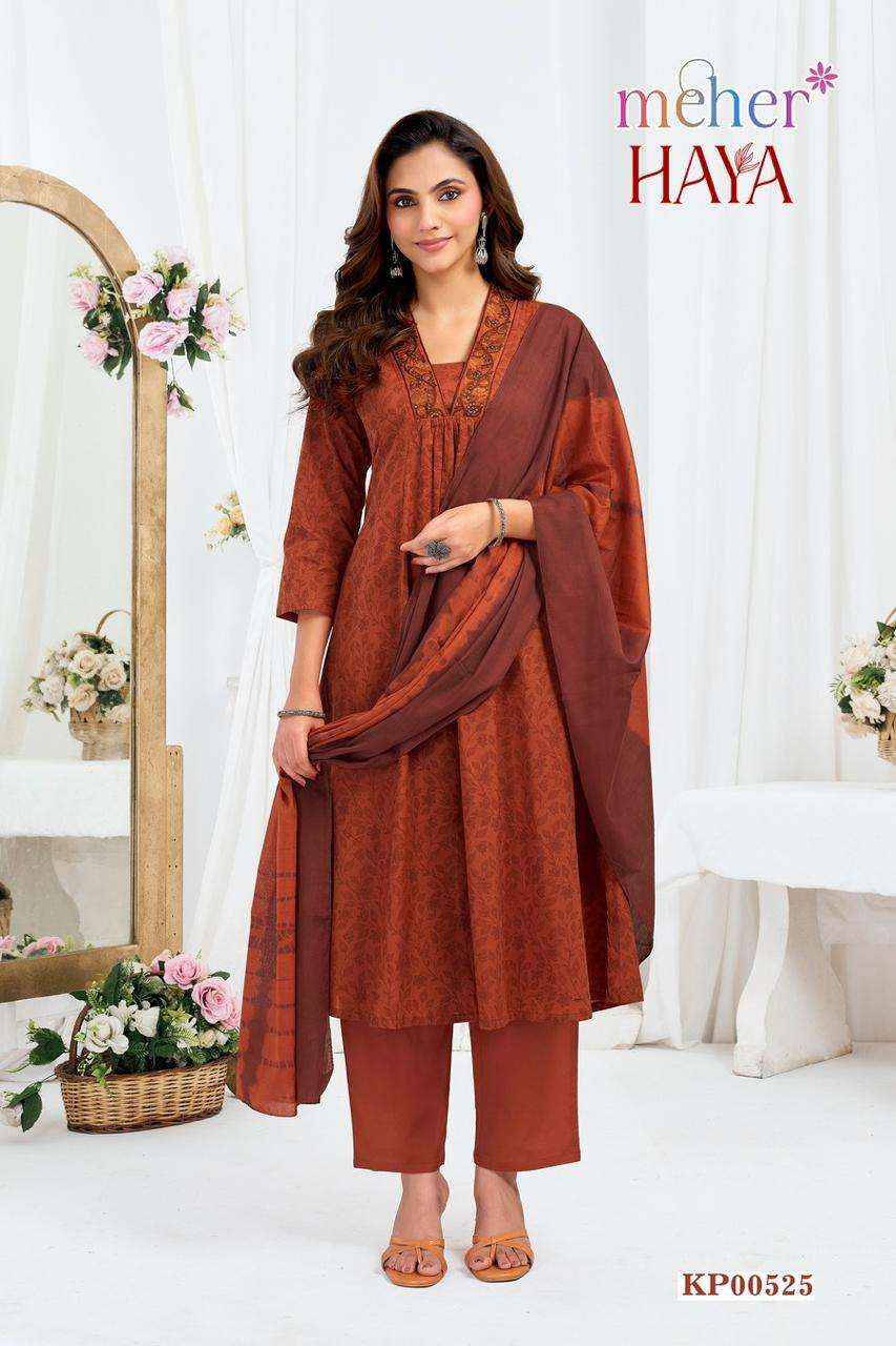 Meher Haya Readymade Fancy 3 Pec Pair Set _ Surat Wholesale Market Price ( 6 Pcs Catalog )