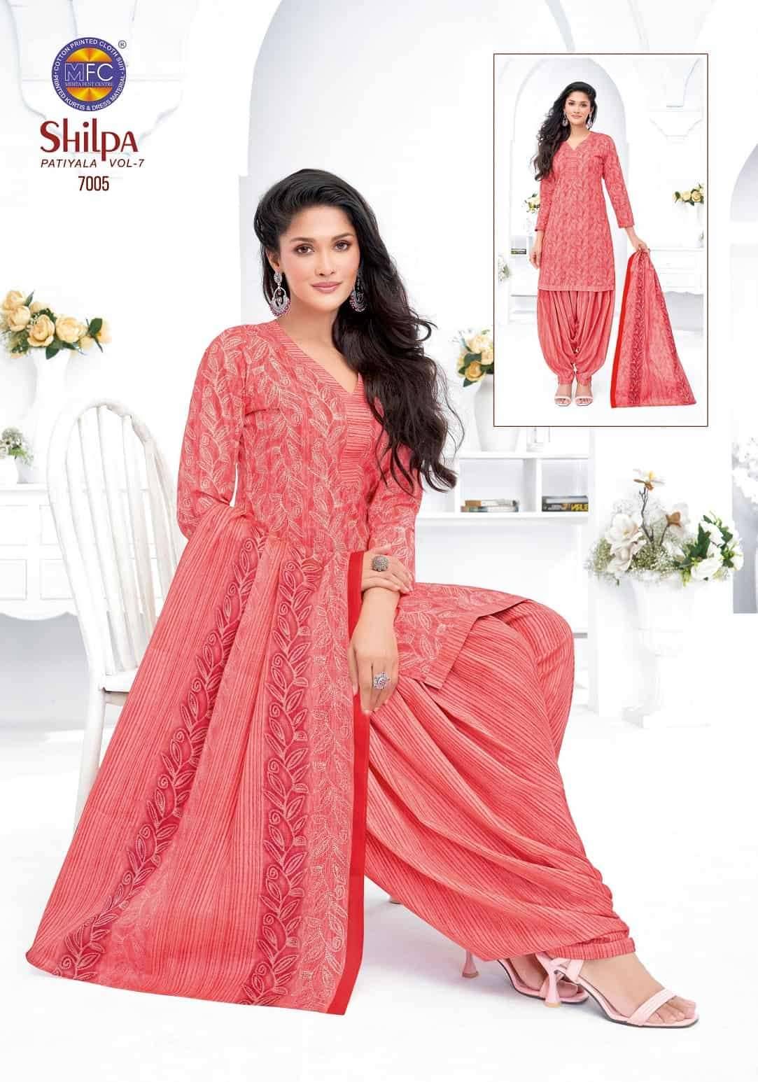 Mfc Shilpa Vol 7 Heavy Cotton Dress Material 12 Pcs Catalog