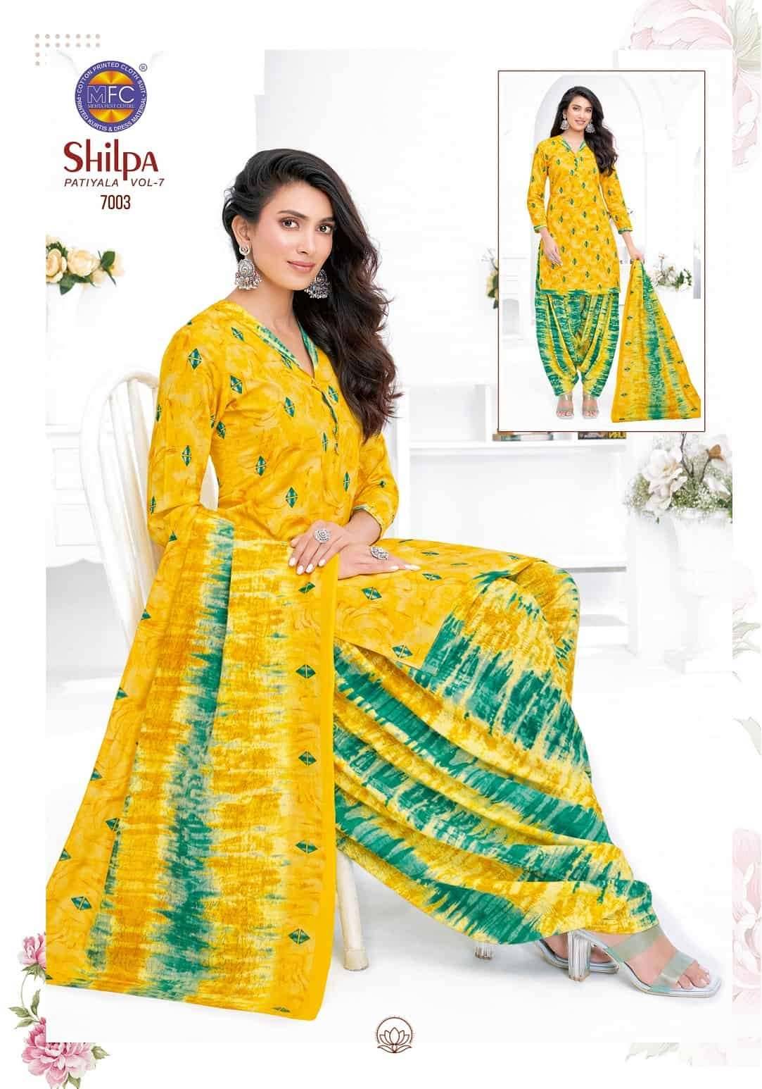 Mfc Shilpa Vol 7 Heavy Cotton Dress Material 12 Pcs Catalog