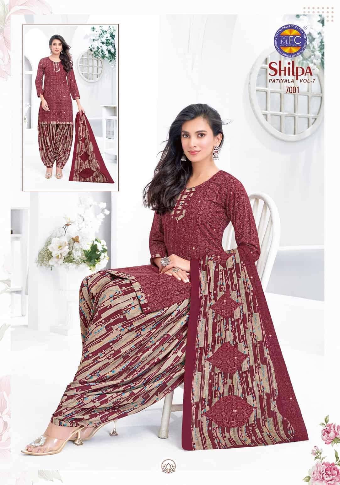 Mfc Shilpa Vol 7 Heavy Cotton Dress Material 12 Pcs Catalog