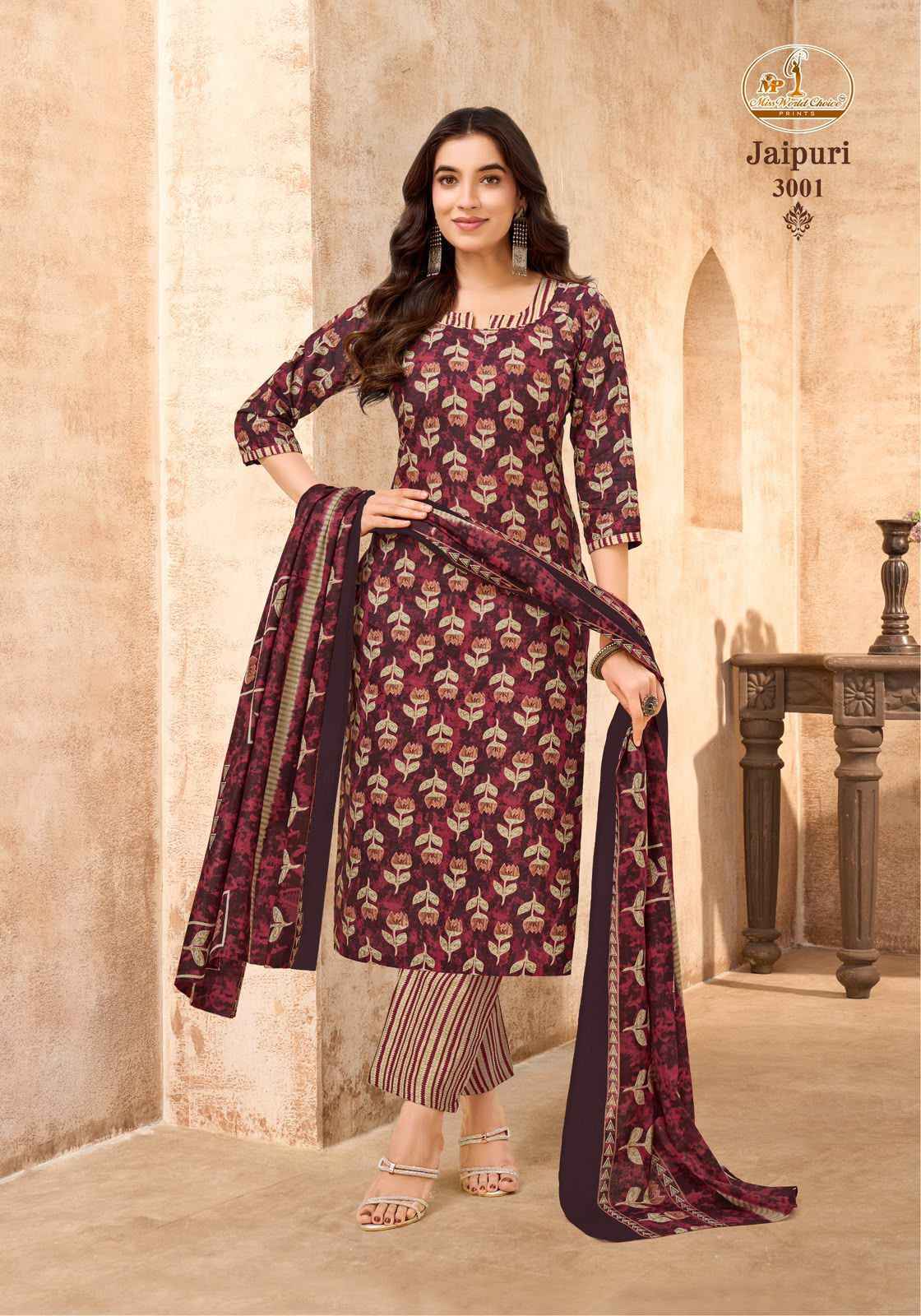 Miss World Choice Jaipuri Vol 3 Readymade Cotton Dress _ Surat Wholesale Market Price ( 10 Pcs Catalog )